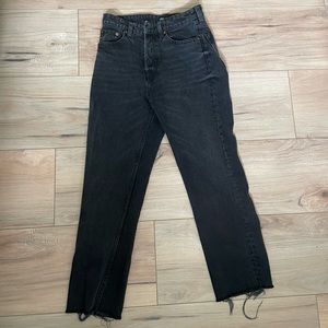 Zara Stonewash Straight Cut Jeans